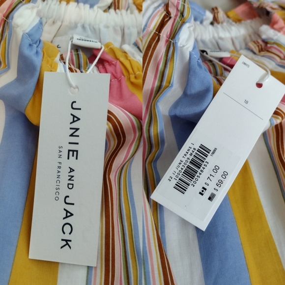 NWT Janie And Jack Striped Beachy Elastic Waist Romper Size XXL - Picture 12 of 14